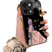 HONTINGA Oppo Reno 14 Pro 5g ile Uyumlu Kılıf Silikon Kenar Sert Arka Kamera Koruyucu Basitlik Anti Düşme Kamera Korumalı Kız Desen Couple Telefon Kılıfı Kadın ve Erkek Için Uygundur K1-1385