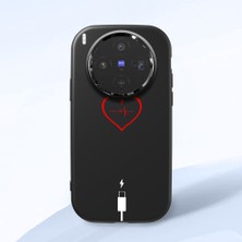HONTINGA Vivo X300 ile Uyumlu Kılıf Kamera Korumalı Düşüme Önleyici Kamera Koruyucu Siyah Yumuşak Silikon Couple Telefon Kılıfı Yaratıcı Desenli K4-0387