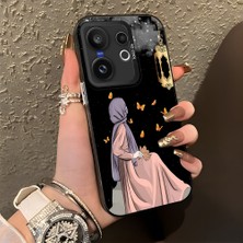 HONTINGA Vivo X200 Fe ile Uyumlu Kılıf Silikon Kenar Sert Arka Kamera Koruyucu Basitlik Anti Düşme Kamera Korumalı Kız Desen Couple Telefon Kılıfı Kadın ve Erkek Için Uygundur K1-1385