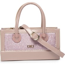 Zühre Simli Kutu Form Rose Gold Çanta 0056