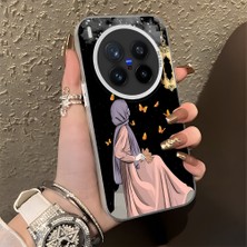 HONTINGA Vivo X300 Pro ile Uyumlu Kılıf Silikon Kenar Sert Arka Kamera Koruyucu Basitlik Anti Düşme Kamera Korumalı Kız Desen Couple Telefon Kılıfı Kadın ve Erkek Için Uygundur K1-1385