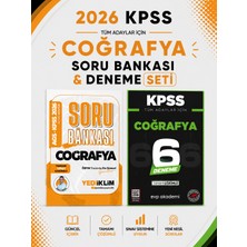 Anla Kazan Yayınları Yediiklim 2026 Kpss Coğrafya Soru Dünyası & Kpss Coğrafya 6 Deneme Evp Akademi