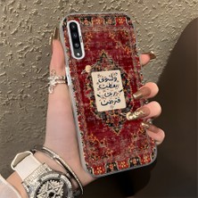 HONTINGA Samsung Galaxy A30S ile Uyumlu Kılıf Silikon Kenar Sert Arka Kamera Koruyucu Basitlik Anti Düşme Kamera Korumalı Arap Desen Couple Telefon Kılıfı Kadın ve Erkek Için Uygundur K1-1381
