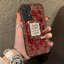 HONTINGA Samsung Galaxy A52S 5g ile Uyumlu Kılıf Silikon Kenar Sert Arka Kamera Koruyucu Basitlik Anti Düşme Kamera Korumalı Arap Desen Couple Telefon Kılıfı Kadın ve Erkek Için Uygundur K1-1381