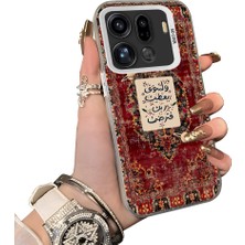 HONTINGA Oppo Find X9 Pro 5g ile Uyumlu Kılıf Silikon Kenar Sert Arka Kamera Koruyucu Basitlik Anti Düşme Kamera Korumalı Arap Desen Couple Telefon Kılıfı Kadın ve Erkek Için Uygundur K1-1381
