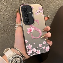 HONTINGA Samsung Galaxy S25 Fe ile Uyumlu Kılıf Silikon Kenar Sert Arka Kamera Koruyucu Basitlik Anti Düşme Kamera Korumalı Çiçekli Desen Couple Telefon Kılıfı Kadın ve Erkek Için Uygundur K1-1382
