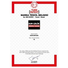 Sur Çelik Anahtarlı Yangına Dayanıklı 55 cm Para Kasası 90 kg Çelik Gövde ile Güvenli Koruma