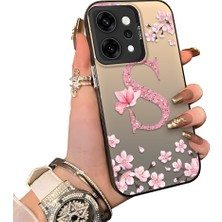 HONTINGA Oppo Reno 14 Pro 5g ile Uyumlu Kılıf Silikon Kenar Sert Arka Kamera Koruyucu Basitlik Anti Düşme Kamera Korumalı Çiçekli Desen Couple Telefon Kılıfı Kadın ve Erkek Için Uygundur K1-1382