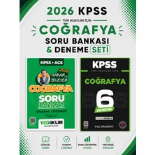 Anla Kazan Yayınları Yediiklim 2026 Kpss Coğrafya Soru Bankası & Kpss Coğrafya 6 Deneme Evp Akademi