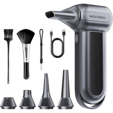 Wolfbox MF100 150.000 Rpm 6000 Mah Şarjlı Jet Fan Elektrikli Hava Üfleyici Air Duster 3 Kademeli Turbo Fan
