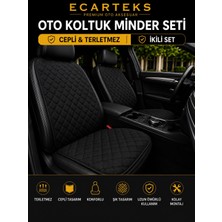 ECARTEKS Premium Quality Car Accessories Terletmez Cepli Oto Koltuk Minder Seti Ön Koltukları Için Kolay Montaj Universal Koruyucu Kılıf Kumaş