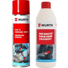 Würth Deri Besleyici Bakım Kremi ve Araç İçi Temizleme Spreyi 500ML Solventsiz Etkili Temizlik