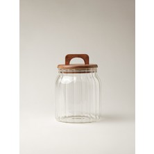 Minihol Tulip Akasya Kapaklı Cam Kavanoz (1150 Ml)