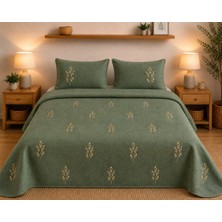 Lena Maison Çiçek Nakışlı Lüks Yatak Örtüsü 240X260 cm Çift Kişilik