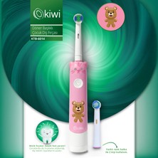 Kiwi KTB-6014 Pembe Yumuşak Uçlu Döner Başlıklı Otomatik Diş Fırçası  Pilli Kullanım