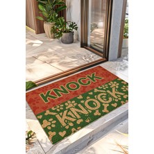 Decovetro Renkli Kapı Önü Halı Paspas Knock Knock Pati Desenli 40 x 60 cm