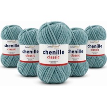 Lanaprime Şönil Kadife İplik (Chenille Classic) Amigurumi ipi - 5 Yumak - 533 Azur