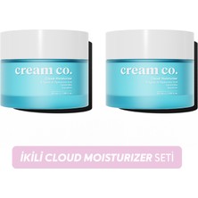 Cream Co. İkili Cloud Moisturizer Seti Cilt Bariyerini Güçlendiren Su Bazlı Yüz Kremi