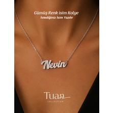 Tuan Collection Kişiye Özel Isim Kolye Özel Tasarım Yüksek Kalite Çelik Gümüş Renk Kişiselleştirilebilir Hediye