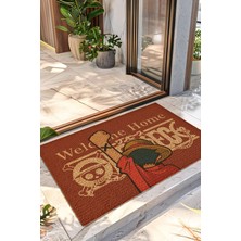 Decovetro Renkli Kapı Önü Halı Paspas One Piece Luffy Baskılı Polipropilen 40 x 60 cm
