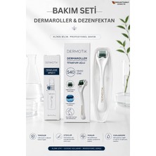 Dermotik 540 Iğneli Titanyum Dermaroller 0.5 mm & Dezenfektan Seti – Seyrek Saç, Sakal ve Cilt Bakımı Aleti