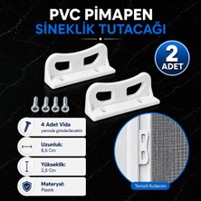 Badem10 Pimapen Pvc Pencere Kapı Sineklik Kolu Plastik L Tipi Tutucu Tutamağı 2 Adet