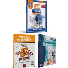 Apotemi Yayınları Çap Yayınları Hız ve Renk Yayınları Ayt Edebiyat 3'lü Branş Denemeleri Seti