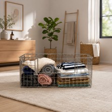 Orsam Tıp 36 Litre Paslanmaz Çelik Çamaşır Sepeti 60X30X20 cm – Modern Düzenleyici ve Garantili