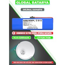 Global Batarya Roborock S8 Pro Uyumlu Robot Süpürge Bataryası 14.4V 5200MAH Li-Ion Pil (Orijinal Kapasite)