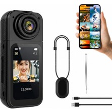 Al-tech Bilişim Mini Body Kamera 2.7k Wifi 180° Döner Lens Manyetik Klipsli Taşınabilir Wifi Destekli