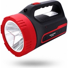 Alıç Şarjlı El Feneri Projektör 3000 Metre Menzilli 4000 Mah Bataryalı 2 Kademeli Aydınlatma 16 Saat Kullanım Süresi Omuz Askılı 5W Cree LED