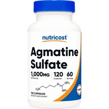 Nutricost Agmatine Sulfate Nitric Oxide 1000 Mg 120 Capsules