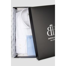 Bb Club Oscar Twill Pamuklu Slim Fit Beyaz Klasik Yaka Erkek Düz Gömlek