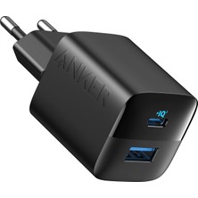 Anker 323 Usb-C Şarj Cihazı, 33W, 2 Bağlantı Noktalı, Activeshield Güvenlik Sistemi, Siyah - A2331