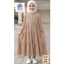 Gpkids 3 Kat Büzgülü Çocuk Ferace Bej