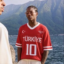 Türkiye V Yaka Dünya Kupası Özel World Cup Tasarım Takım Pamuklu Triko