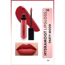 Note Cosmetics Note Hydramoist Lipgloss 08 Party Mood Nemlendirici Dudak Parlatıcıs - Kırmızı