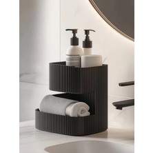Lysia Accessory Banyo Düzenleyici 2 Katlı Siyah Organizer 118X150X145 mm