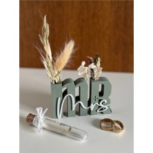 Lysia Accessory Mr & Mrs 3D Baskı Dekor – Fotoğraf Çekim Aksesuarı – Söz Nişan Masa Süsü