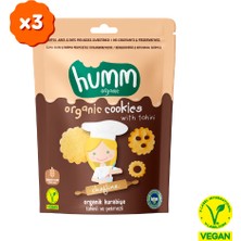 Humm Organic Organik Tahinli ve Pekmezli Vegan Kurabiye 165 gr Doğal İçeriklerle Şeker İlavesiz- 3 Adet