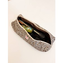 Girlsy Bags Leopar Desen Saç Maşa Düzleştirici Çantası Airwrap Airstrait Için Uyumlu Büyük Seyahat Çantası