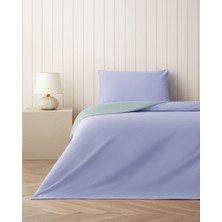 English Home Plain Pamuk Tek Kişilik Nevresim Takımı 160X220 cm Ortanca Mavi-Su Yeşili
