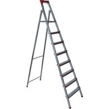 Asvera 7+1 (8 Basamaklı) Katlanabilir Profil Merdiven - Sağlam Çelik Çatı ve Depo Merdiveni
