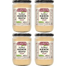 Gurvita 660 ml 4' Lü İlikli Kemik Suyu Sade Hızlı Hazırlanır Türkiye Menşeli Lezzetli