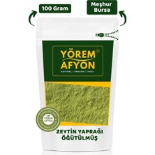 Gülçehre Yörem Afyon Bursa Gemlik Yöresinden Katkısız Taze Çekim Öğütülmüş Toz Zeytin Yaprağı (olea Europaea) | 100gr.