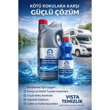 Vista Temizlik Karavan ve Kasetli Tuvalet Kimyasalı - Atık Parçalayıcı & Koku Giderici 1lt