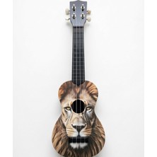 Gonzales Soprano Ukulele Aslan Desenli Kapak