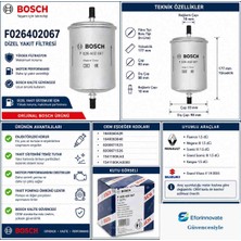 Bosch F026402067 Dizel Yakıt Filtresi Renault Fluence Megane 3 Scenic Kangoo Suzuki Grand Vitara