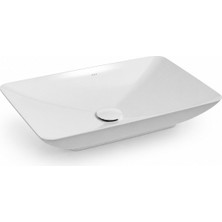Isvea Sistema Y Tezgah Üstü Çanak Lavabo 60 Cm, Batarya Deliksiz Beyaz | 10SY50060