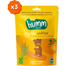 Humm Organic  Organik Ballı ve Kinoalı Kurabiye - Doğal İçeriklerle Sağlıklı Atıştırmalık  3 Adet